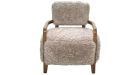 Fauteuil en fourrure beige Gengis - 2
