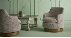 Fauteuil pivotant en tweed Sinclair - 1