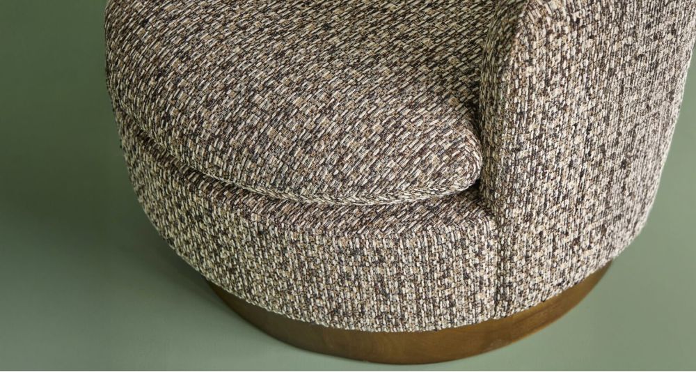 Fauteuil pivotant en tweed Sinclair