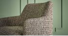 Fauteuil pivotant en tweed Sinclair - 3