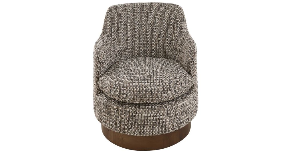Fauteuil pivotant en tweed Sinclair