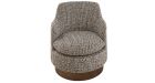 Fauteuil pivotant en tweed Sinclair - 4