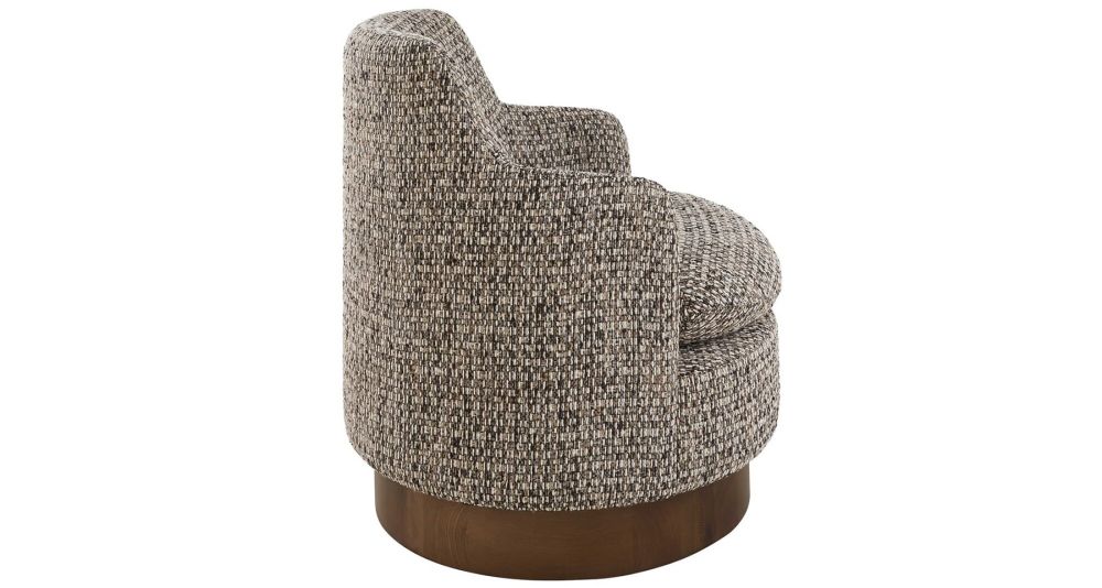Fauteuil pivotant en tweed Sinclair