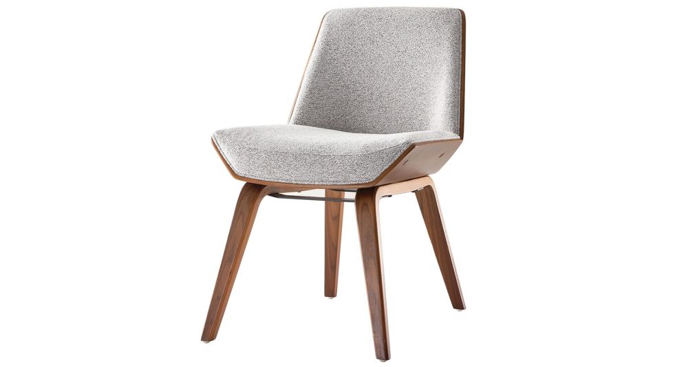 Chaise de salle à manger tissu beige Nico