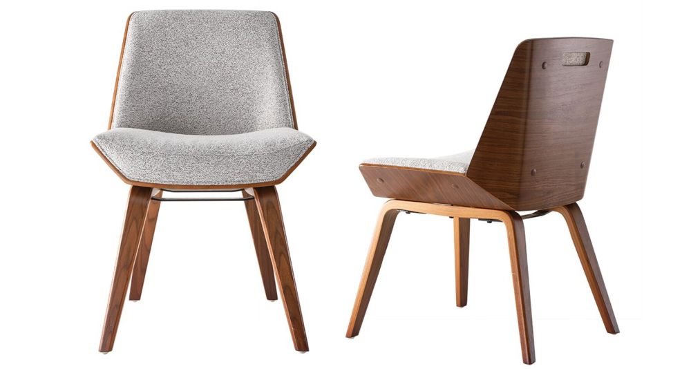 Chaise de salle à manger tissu beige Nico