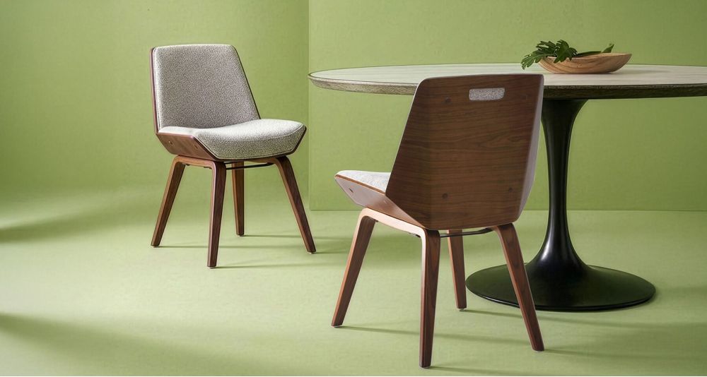 Chaise de salle à manger tissu beige Nico