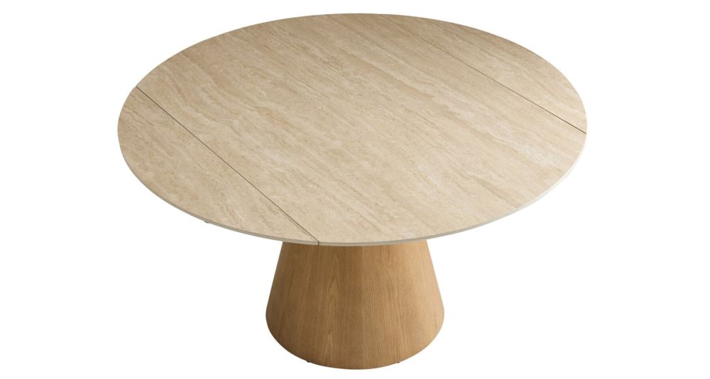 Table ronde extensible en céramique Lumio