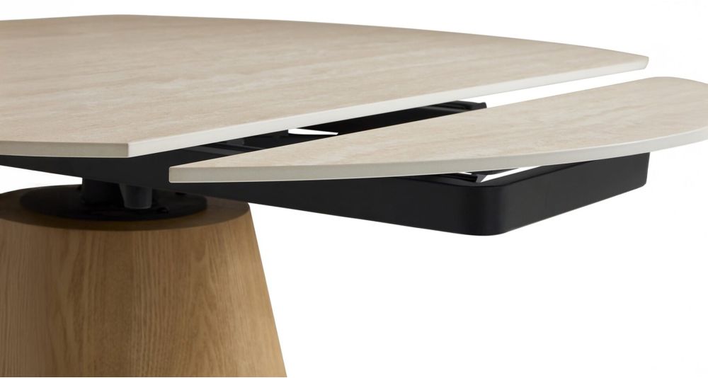 Table ronde extensible en céramique Lumio