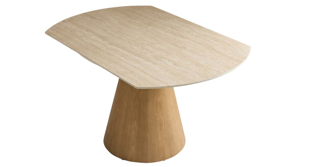 Table ronde extensible en céramique Lumio