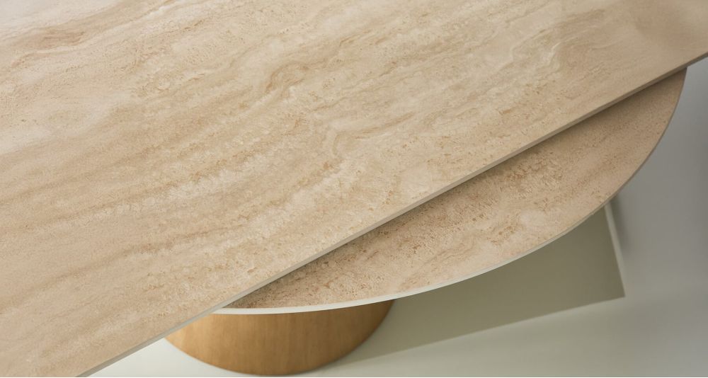 Table ronde extensible en céramique Lumio