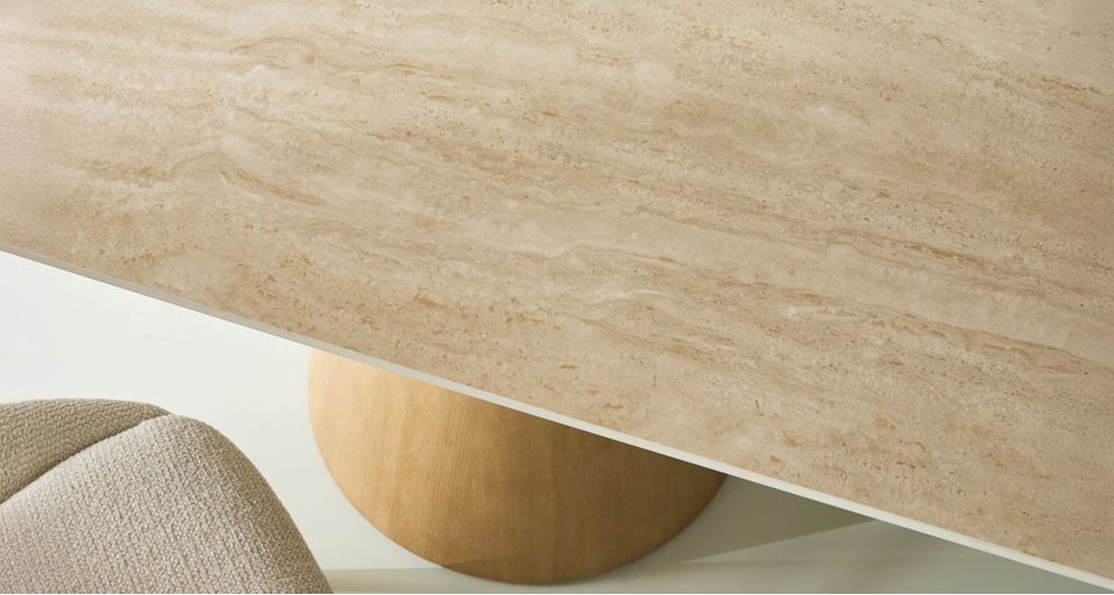 Table ronde extensible en céramique Lumio