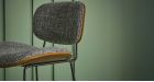 Chaise de comptoir en tissu gris Olympia - 5