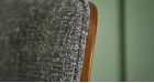 Chaise de comptoir en tissu gris Olympia - 6