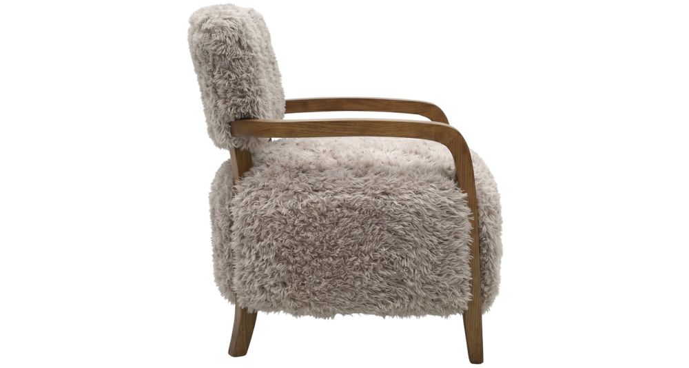 Fauteuil en fausse fourrure style contemporain Gengis