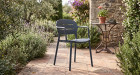 Chaise Bella accoudoirs anthracite