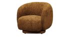 Fauteuil rotatif en tissu Moeraki - Marron - 2