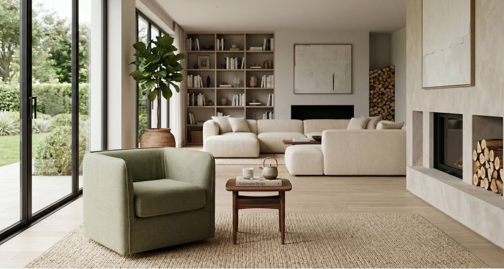 Petit fauteuil Carlito cube, format compact Home Spirit