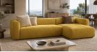Canapé d'angle profond convertible Vegas - Family Bedding - ambiance - tissu jaune