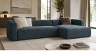 Canapé d'angle profond convertible Vegas - Family Bedding - ambiance - tissu bleu