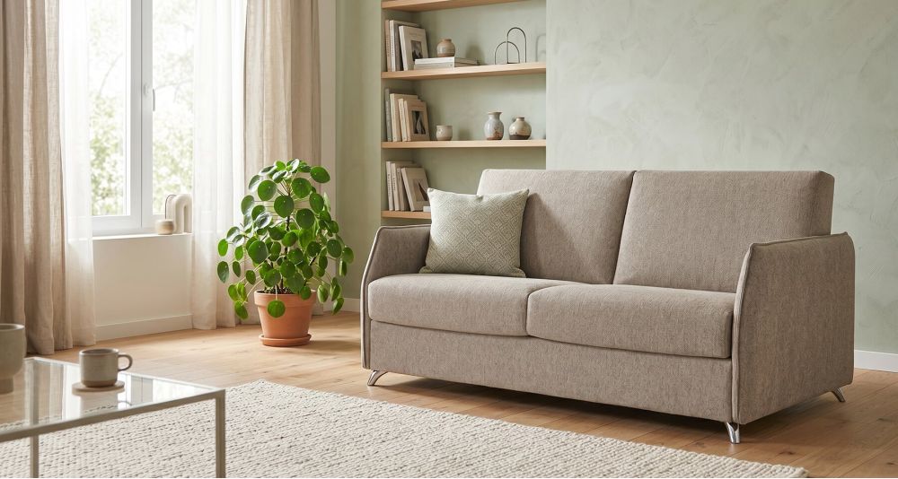 Canapé-lit Kreo avec matelas épais, couchage confortable