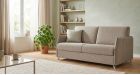 Canapé-lit avec matelas épais Kreo beige - ambiance - vue de biais