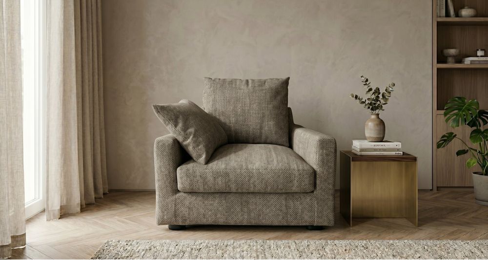 Fauteuil Blagnac 85 x 90 cm, velours chic et confort cosy