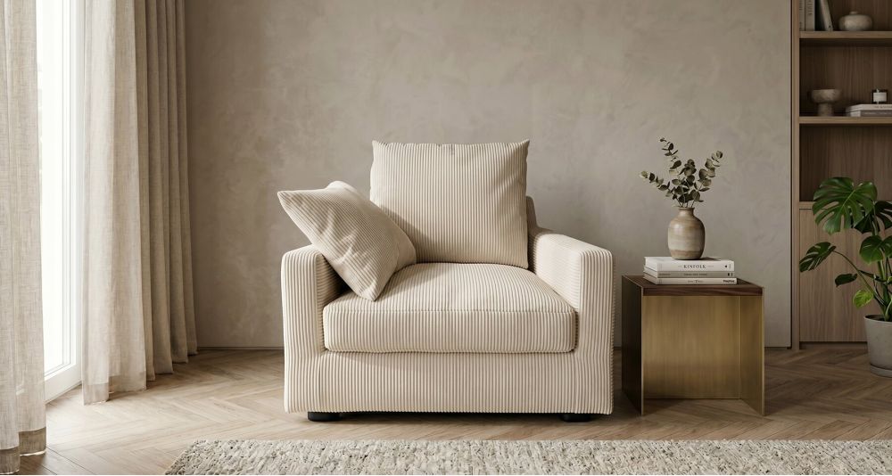 Fauteuil Blagnac 85 x 90 cm, velours chic et confort cosy