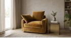 Fauteuil 85 x 90 cm Blagnac - ambiance - velours ocre