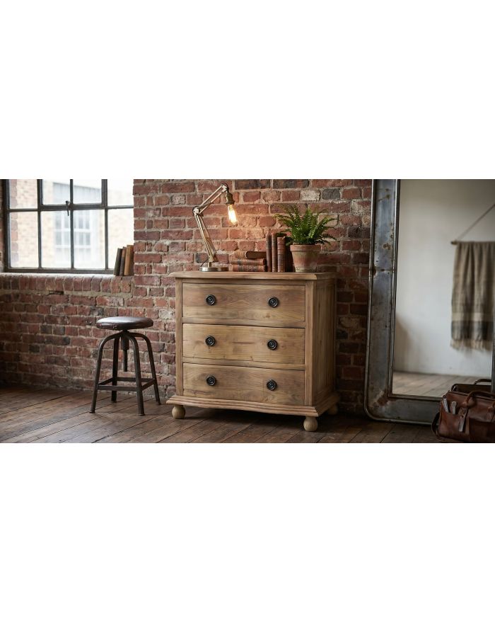 Commode classique en bois vieilli Constance