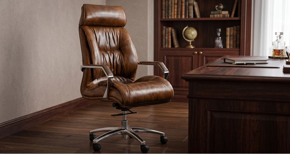 Fauteuil de direction en cuir pleine fleur Glacier Peak