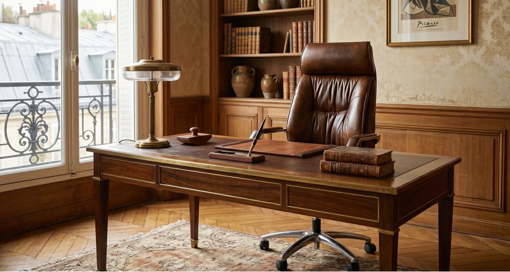 Fauteuil de direction en cuir pleine fleur Glacier Peak