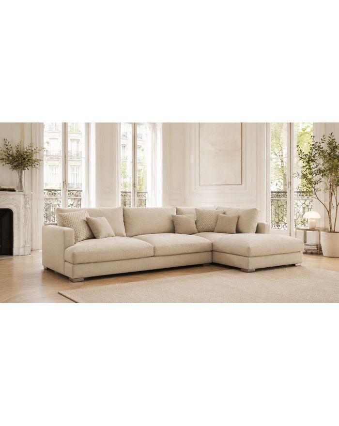 Canapé d'angle moderne à assise profonde Rio