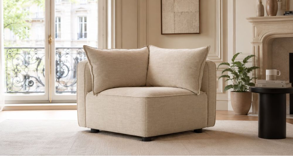 Chauffeuse d’angle Elena Home Spirit modulable haut de gamme