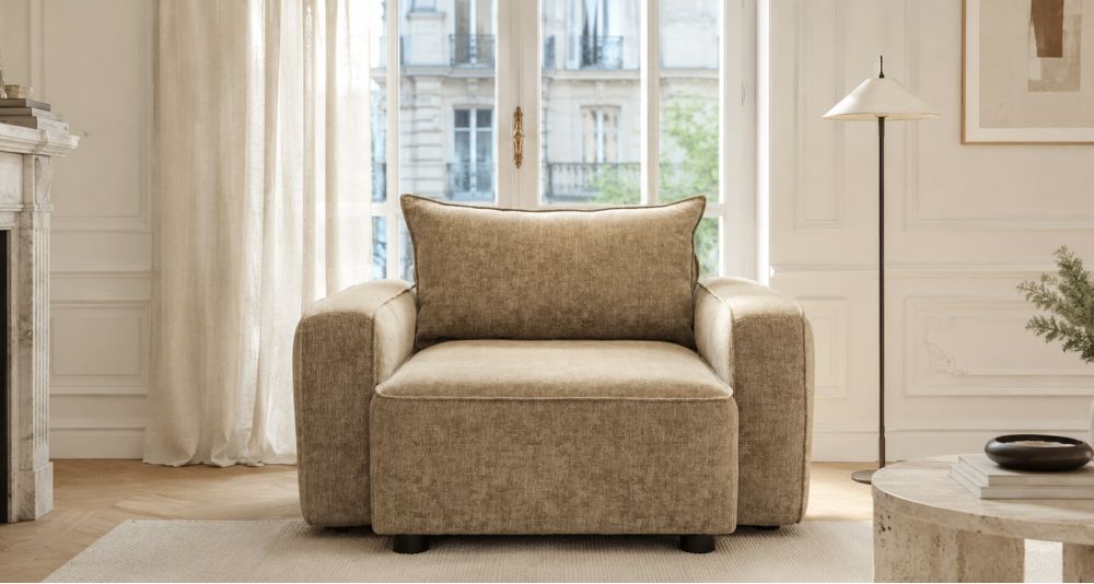 Grand fauteuil Elena Home Spirit – fauteuil XL confortable