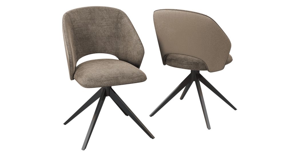 Lot de 2 chaises bi-matière Baia