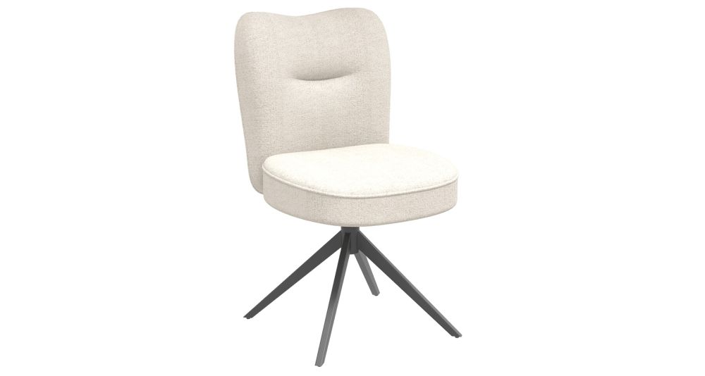 Lot de 2 chaises pivotantes en tissu Munich