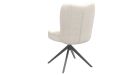 Lot de 2 chaises pivotantes en tissu Munich - Blanc cassé - sans accoudoirs - 2
