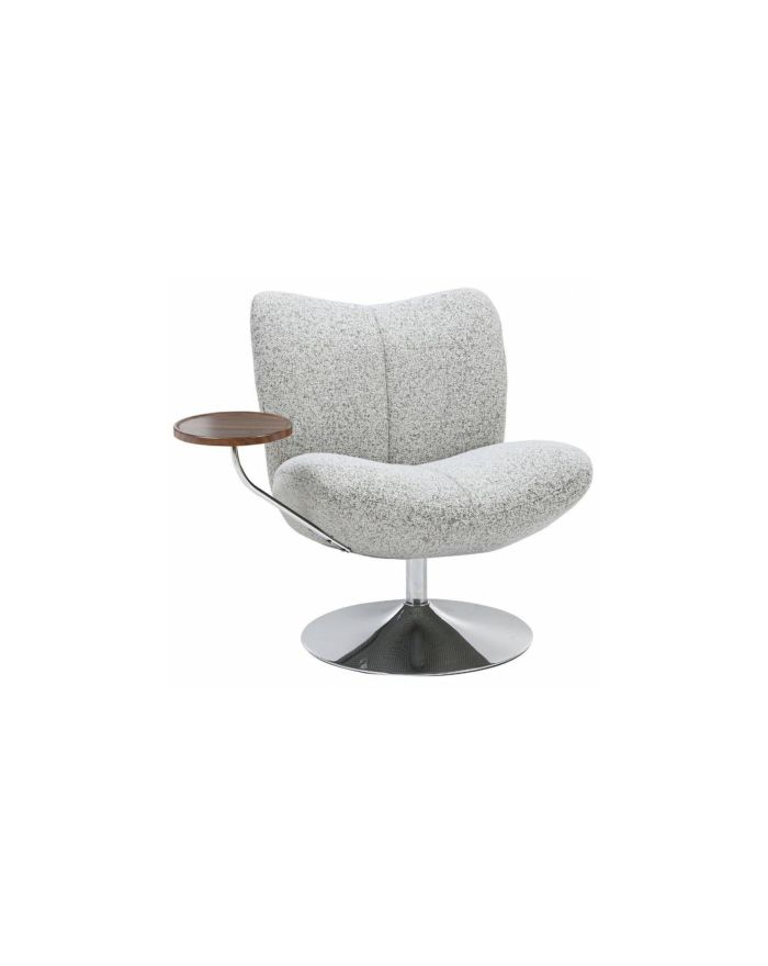 Fauteuil Nolan design tablette intégrée - Beige - 1
