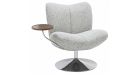 Fauteuil Nolan design tablette intégrée - Beige - 1