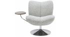Fauteuil Nolan design tablette intégrée - Beige - 2