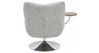 Fauteuil Nolan design tablette intégrée - Beige - 4
