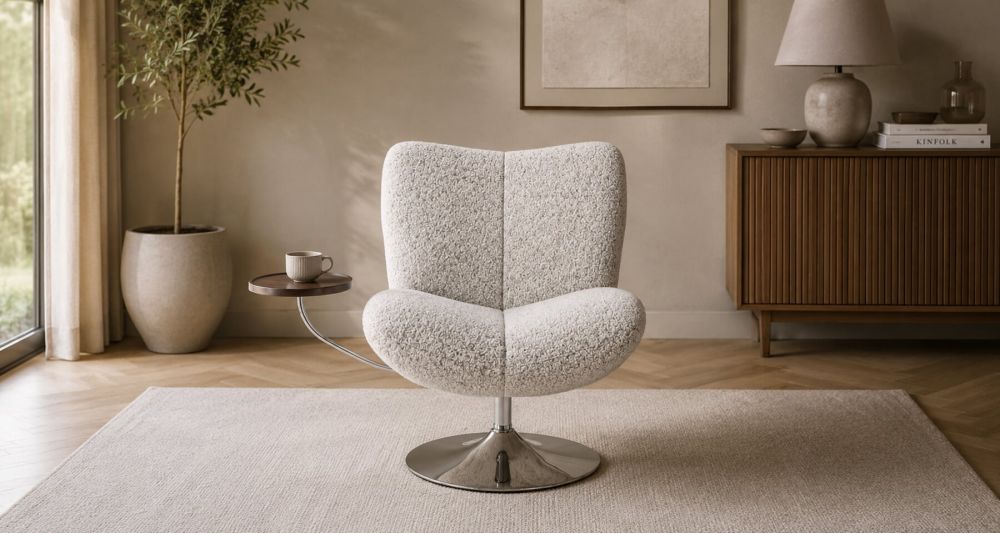 Fauteuil Nolan design avec tablette