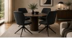 Lot de 2 chaises assisses pivotantes Vienna - Anthracite - Sans accoudoirs - 4