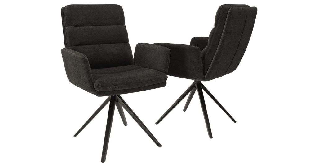 Lot 2 chaises pivotantes 360° Helsinki