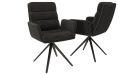 Lot de 2 chaises en tissu Helsinki Twill - Anthracite - 2