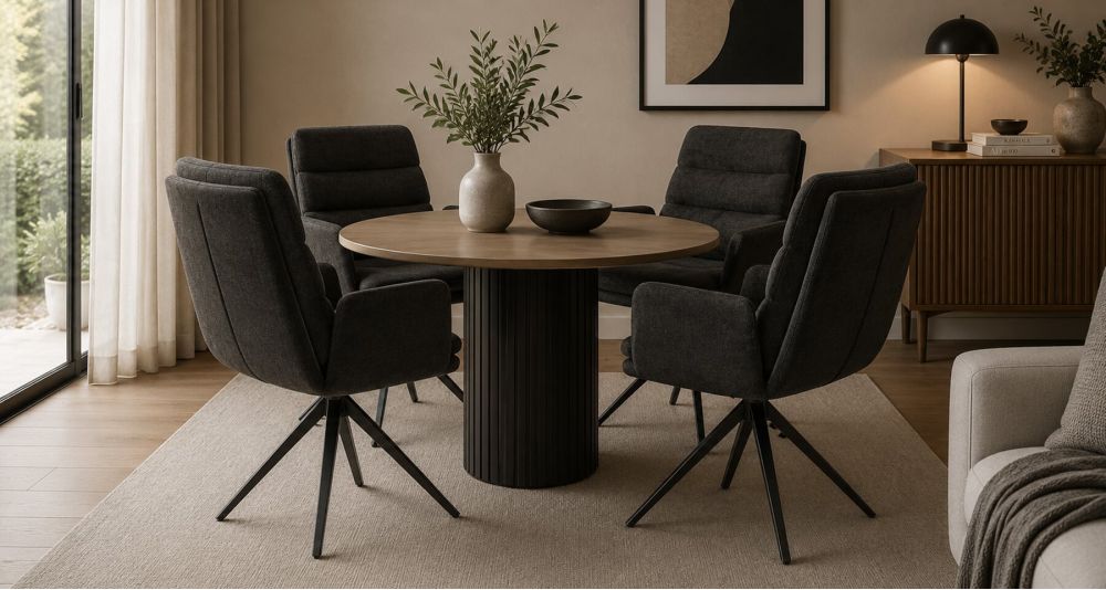 Lot 2 chaises pivotantes 360° Helsinki
