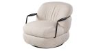 Fauteuil en tissu pivotant Michel - 1