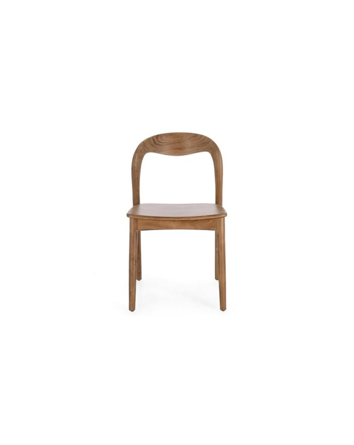 Lot de 2 chaises en teck Miley - Naturel - 1