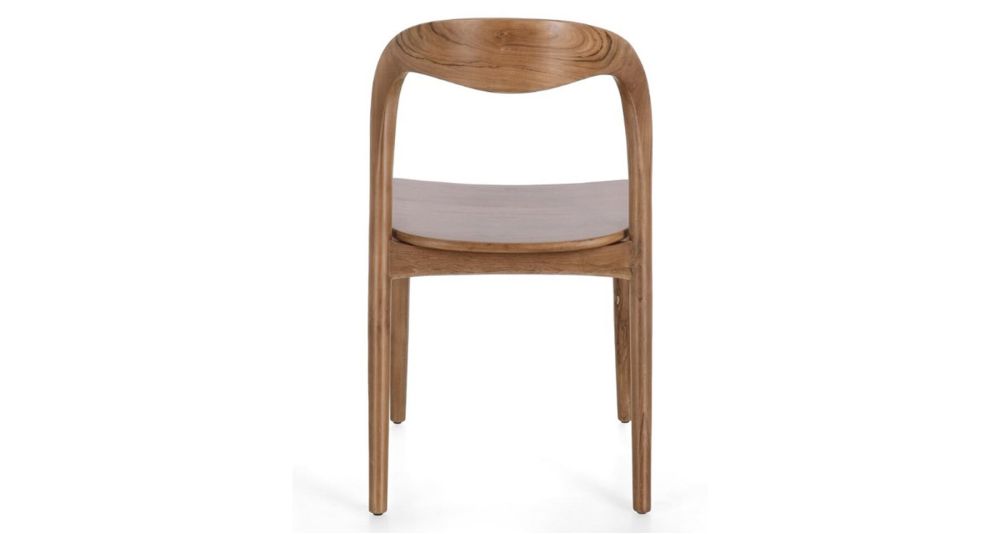 Lot de 4 chaises contemporaines en teck Miley