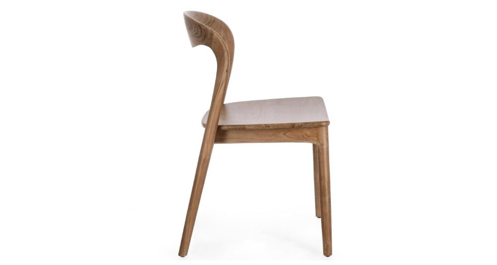 Lot de 4 chaises contemporaines en teck Miley
